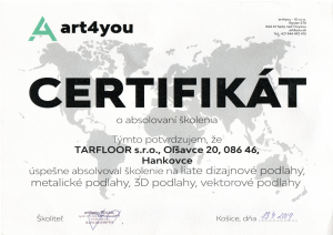 Certifikát art4you